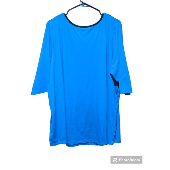 Full  Beauty Sport Womens Size 22/24 Scoop Neck Active Workout Shirt  Slit- Side - Picture 2 of 12